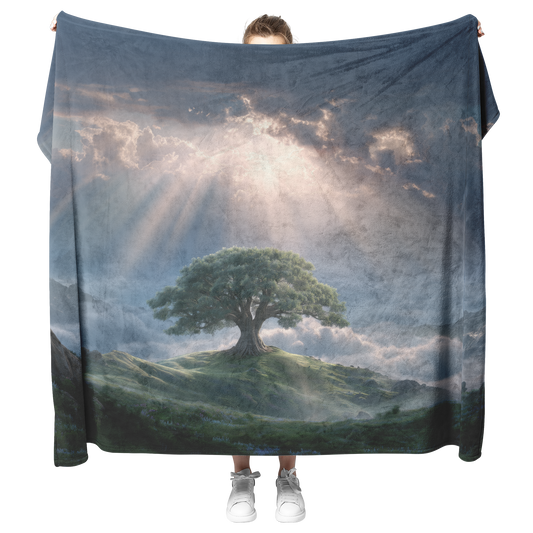 Ancient_Tree_Of_Life_On_Peaceful_Hilltop_H_Blanket_Model_Mockup.png