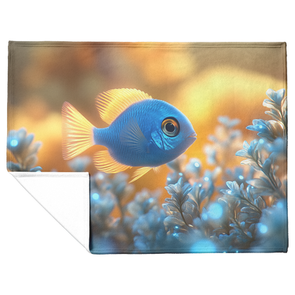 Baby_Blue_Tang_Playing_Near_Bioluminesce_H_Blanket_Flat_Fold_Mockup.png