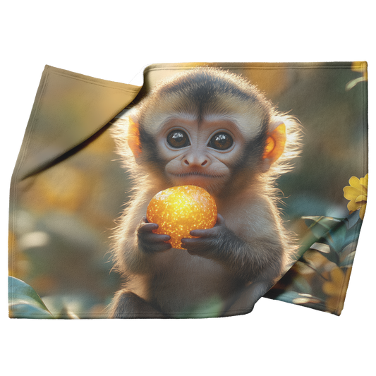 Baby_Capuchin_Monkey_Holding_a_Glowing_F_H_Blanket_Top_Bottom_Folds_Mockup.png