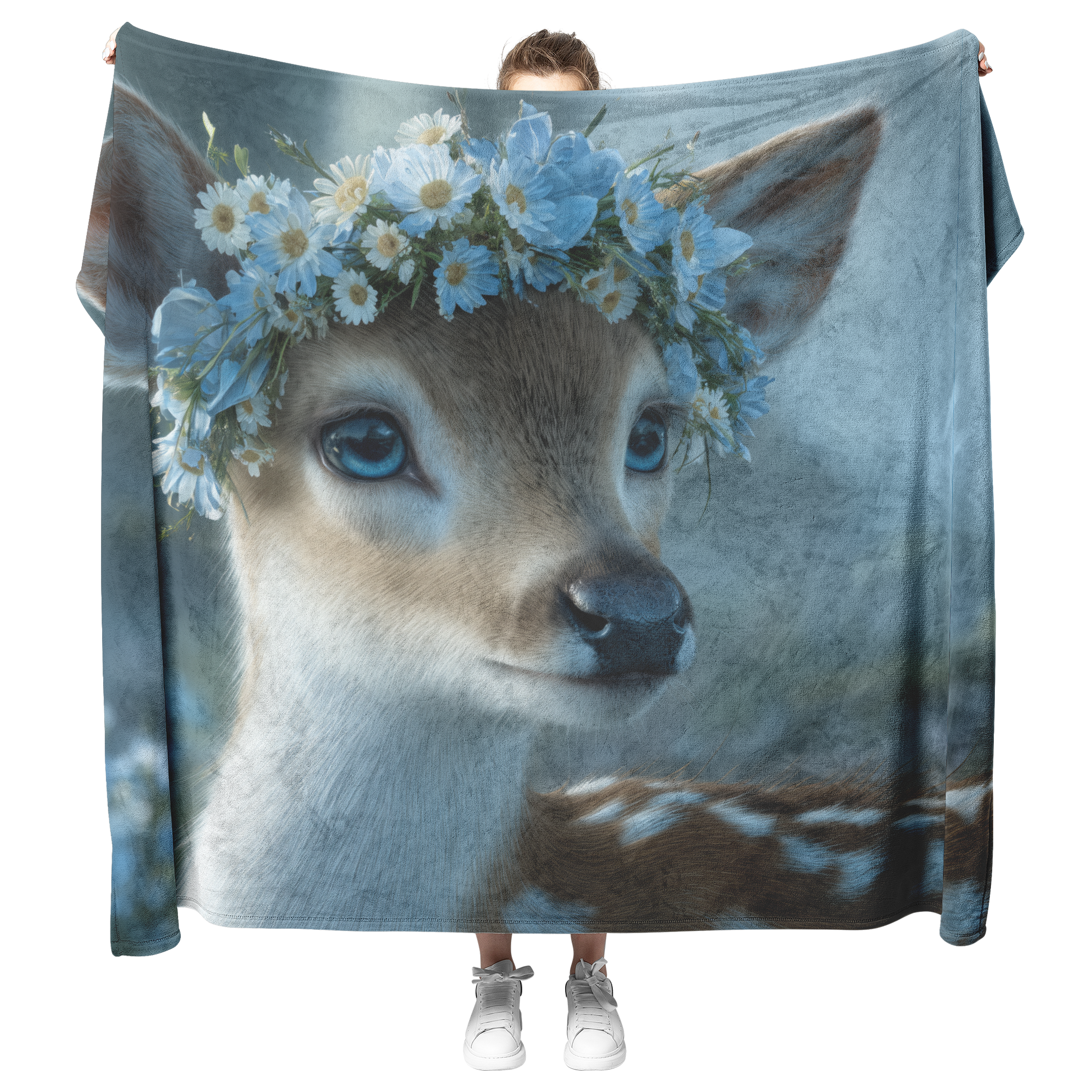 Baby_Deer_Wearing_Flower_Heart_Crown_Gen_H_Blanket_Model_Mockup.png_15350834