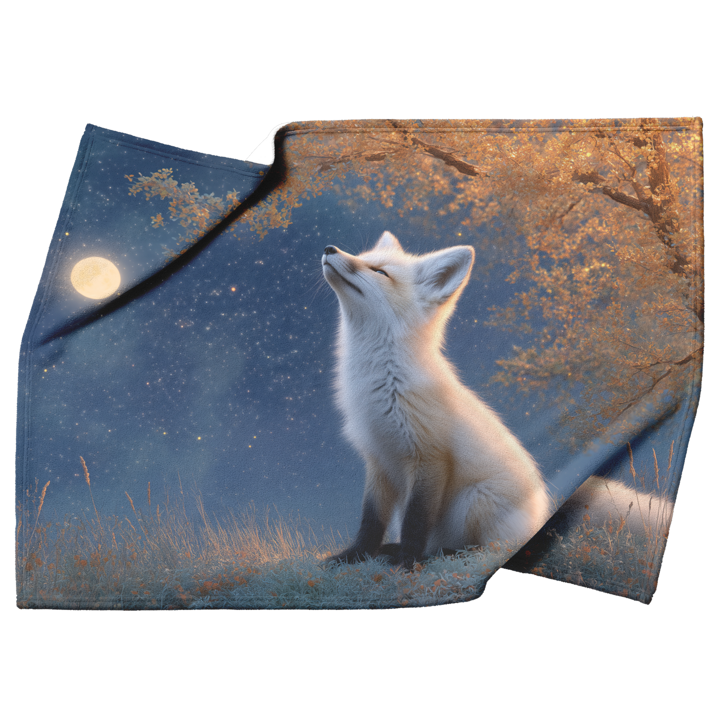 Baby_Fox_Howling_Softly_At_Moon_Under_Gl_H_Blanket_Top_Bottom_Folds_Mockup.png