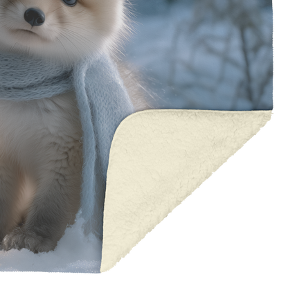 Baby_Fox_Wearing_Scarf_Sitting_Beside_Gl_H_Blanket_Sherpa_Mockup.png