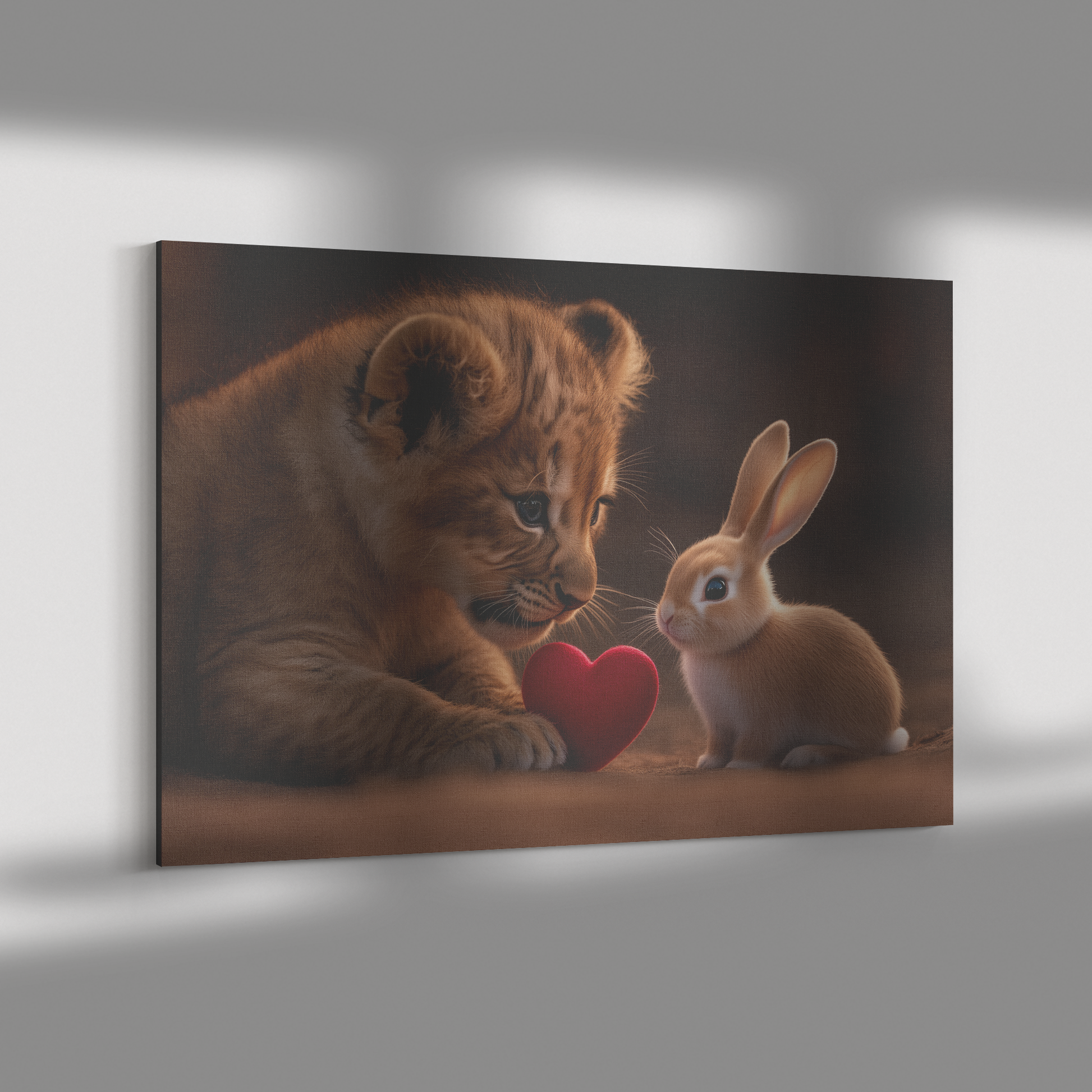 Baby_Lion_Cub_Giving_Heart_to_Bunny_Gent_H_Rectangle_Dramatic_Shadow_Mockup.png_15356365