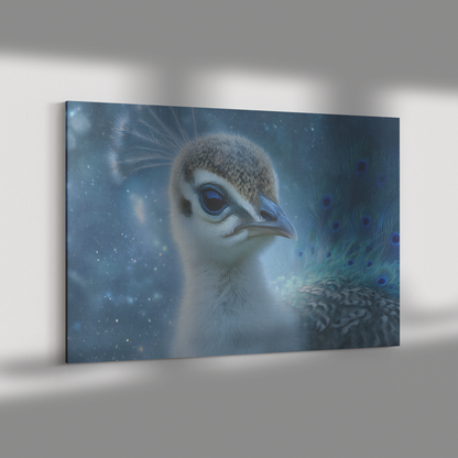 Baby_Peacock_with_Blue_Eyes_and_Glowing__H_Rectangle_Dramatic_Shadow_Mockup.png_15406216
