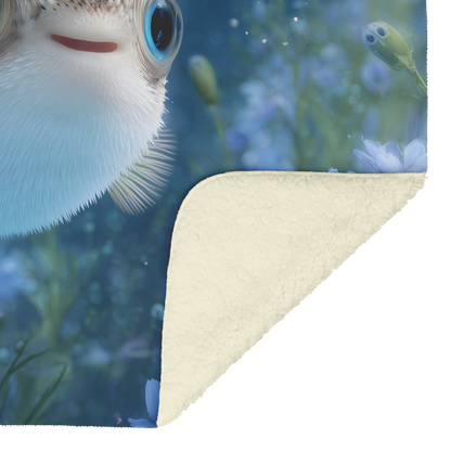 Baby_Pufferfish_With_Big_Blue_Eyes_Float_H_Blanket_Sherpa_Mockup.png