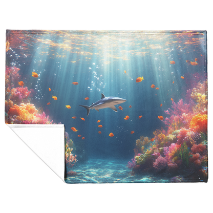 Baby_Shark_Swimming_Near_Glowing_Coral_R_H_Blanket_Flat_Fold_Mockup.png
