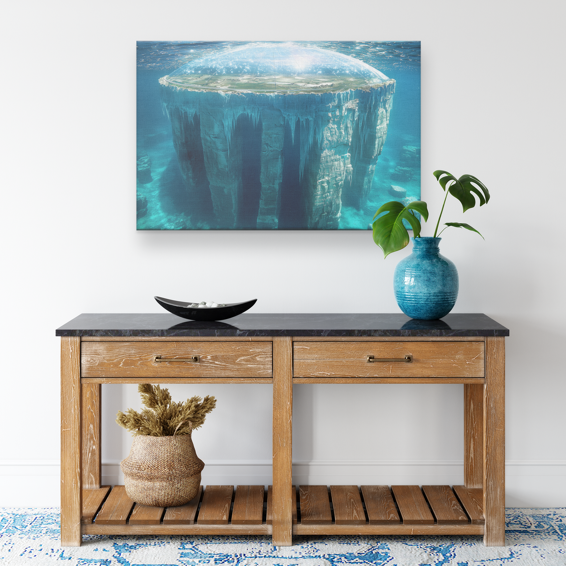 Biblical_Flat_Earth_Submerged_In_Deep_Bl_H_Rectangle_Smaller_Lifestyle_Mockup.png