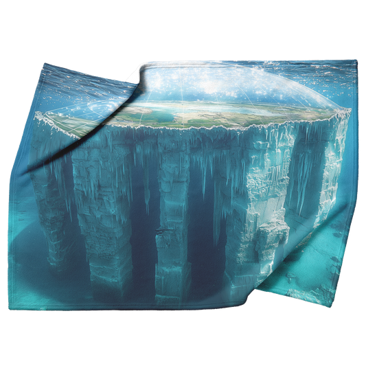 Biblical_Flat_Earth_With_Gleasons_Map_H_Blanket_Top_Bottom_Folds_Mockup.png