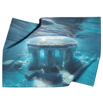 Biblical_Flat_Earth_With_Gleasons_Map_Ic_H_Blanket_Top_Bottom_Folds_Mockup.png