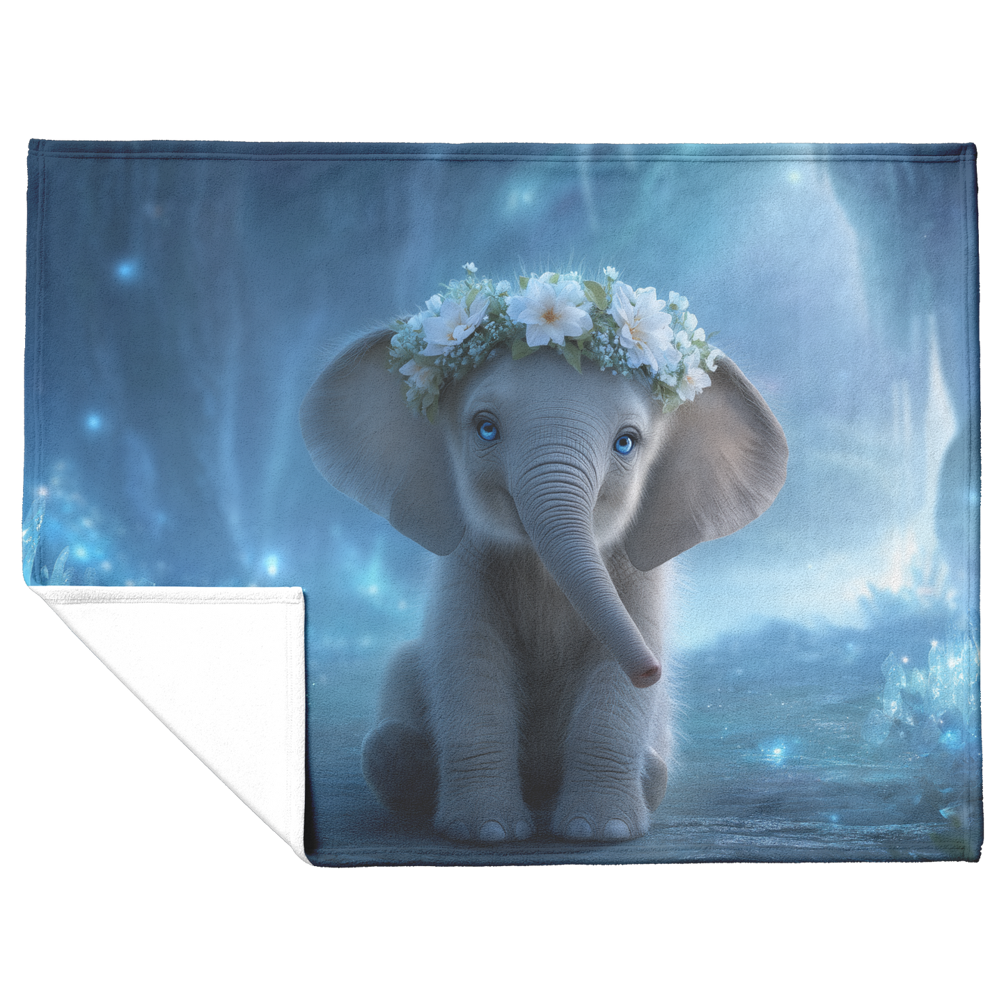 Blue_Eyed_Baby_Elephant_Wearing_Flower_C_H_Blanket_Flat_Fold_Mockup.png