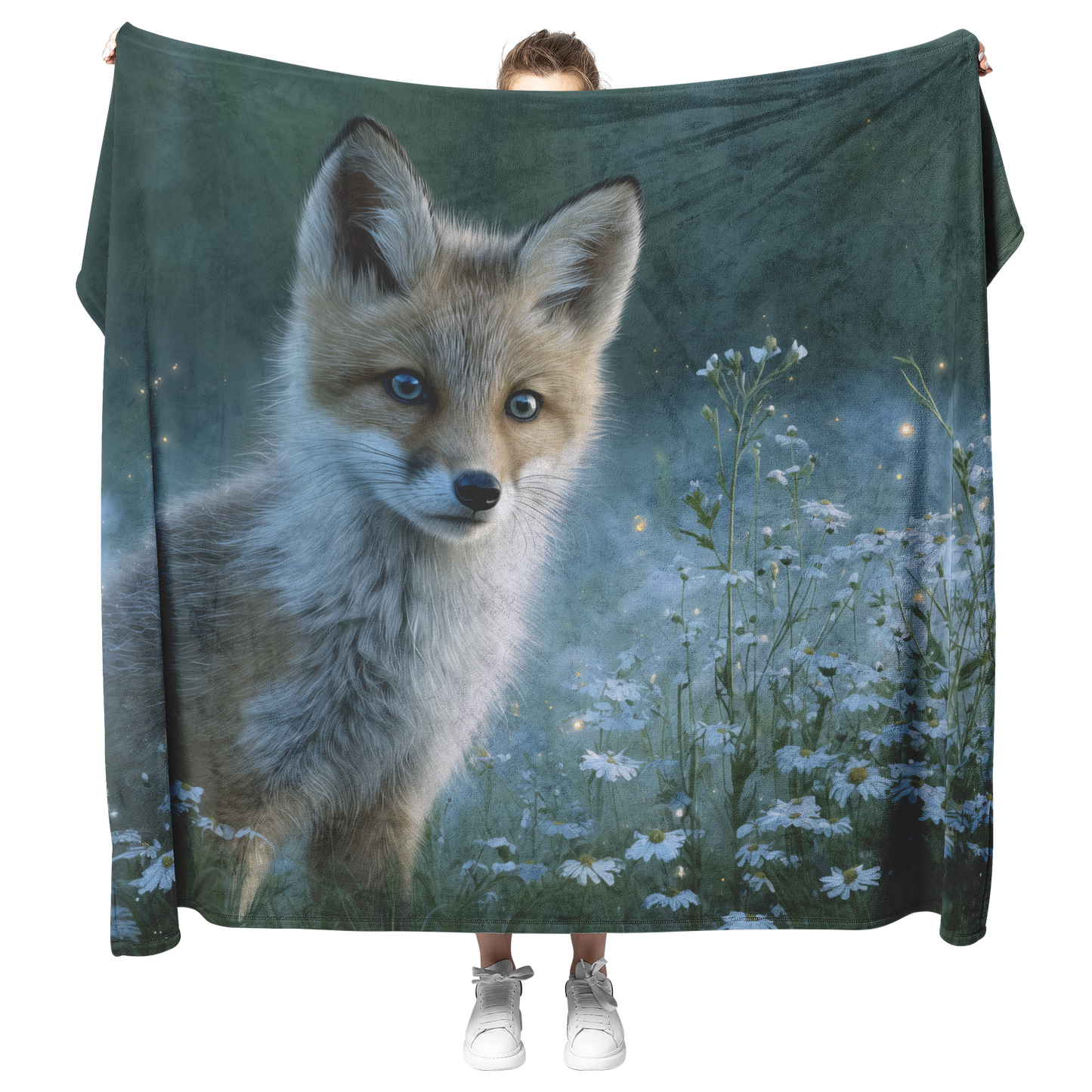 Blue_Eyed_Fox_Cub_Playing_In_Meadow_Of_W_H_Blanket_Model_Mockup.png