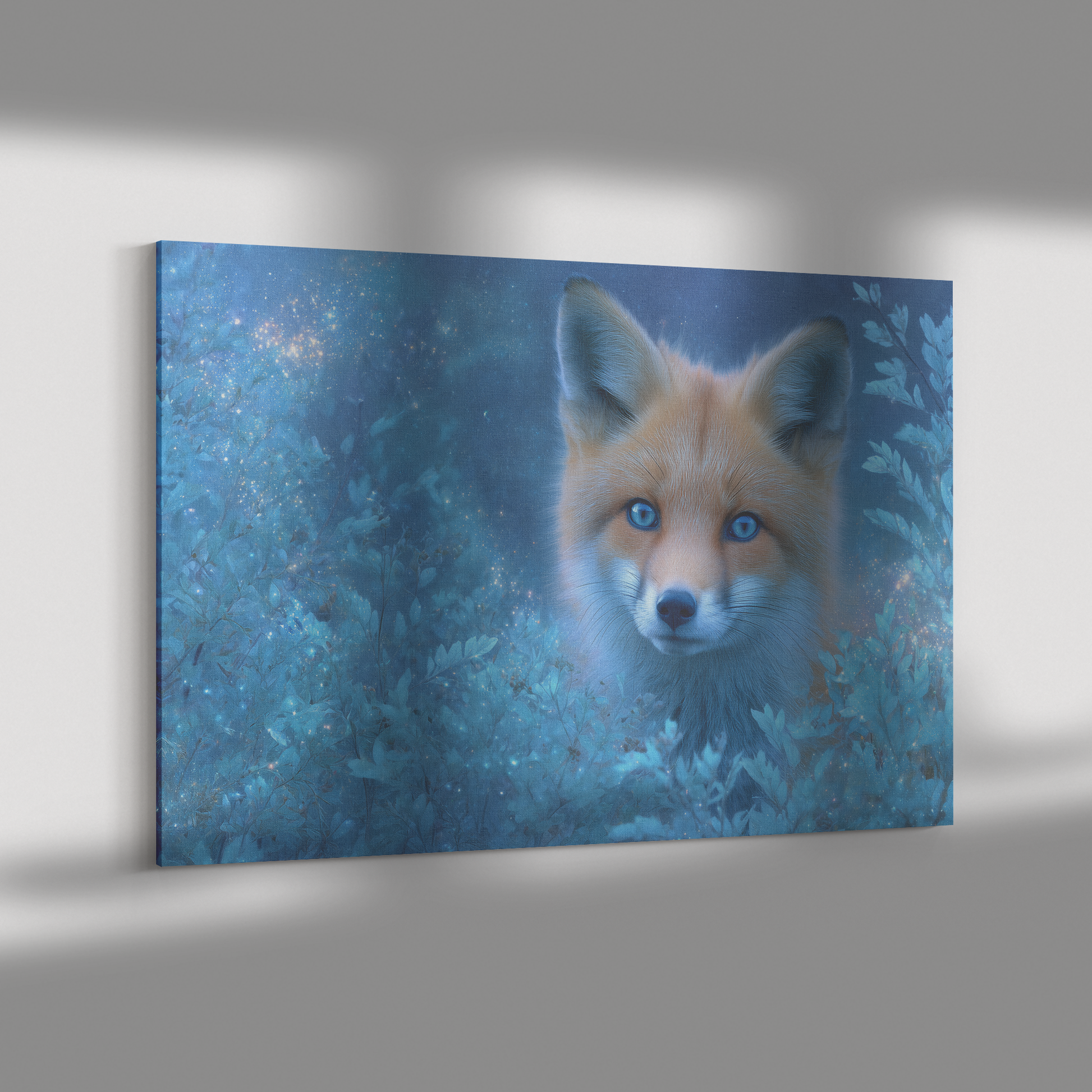 Blue_Eyed_Fox_Peeking_from_Enchanted_Glo_H_Rectangle_Dramatic_Shadow_Mockup.png_15519632