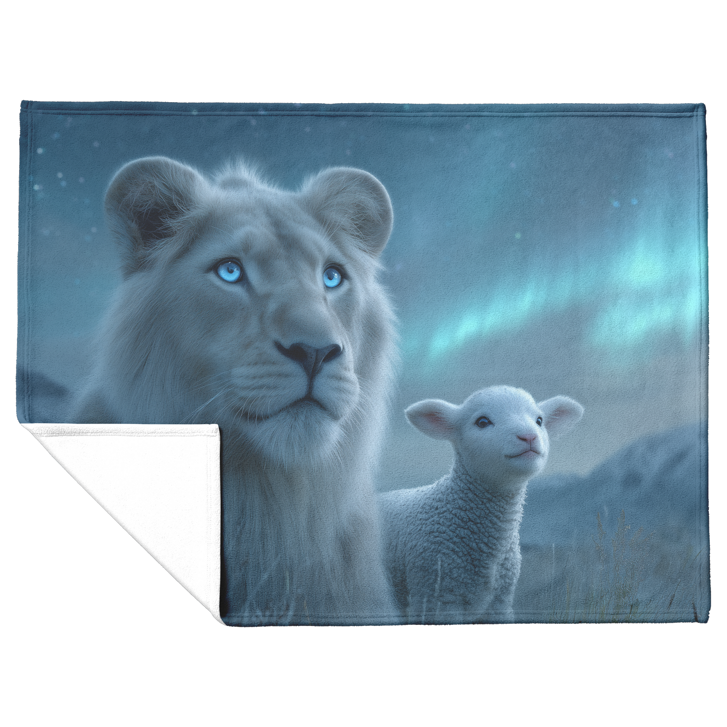 Blue_Eyed_Lion_And_Lamb_Under_Twinkling__H_Blanket_Flat_Fold_Mockup.png