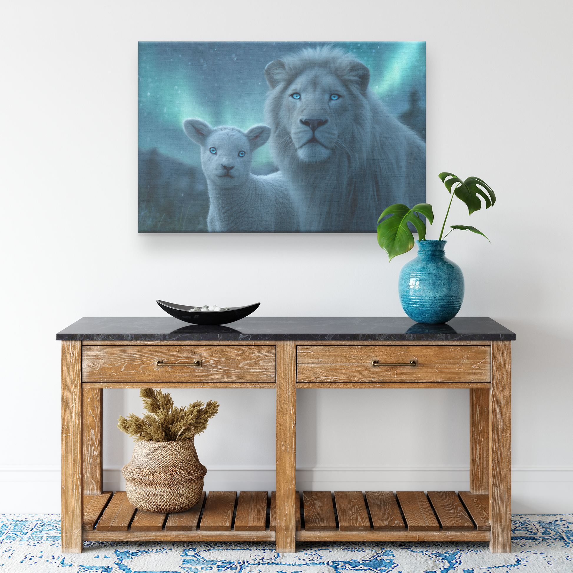 Blue_Eyed_Lion_and_Lamb_Under_Aurora_Nig_H_Rectangle_Smaller_Lifestyle_Mockup.png_15486520