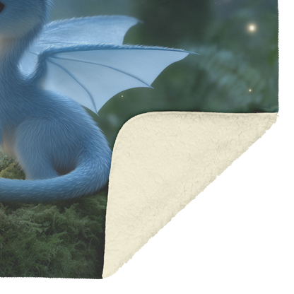 Blue_Eyed_Miniature_Dragon_Curled_Around_H_Blanket_Sherpa_Mockup.png