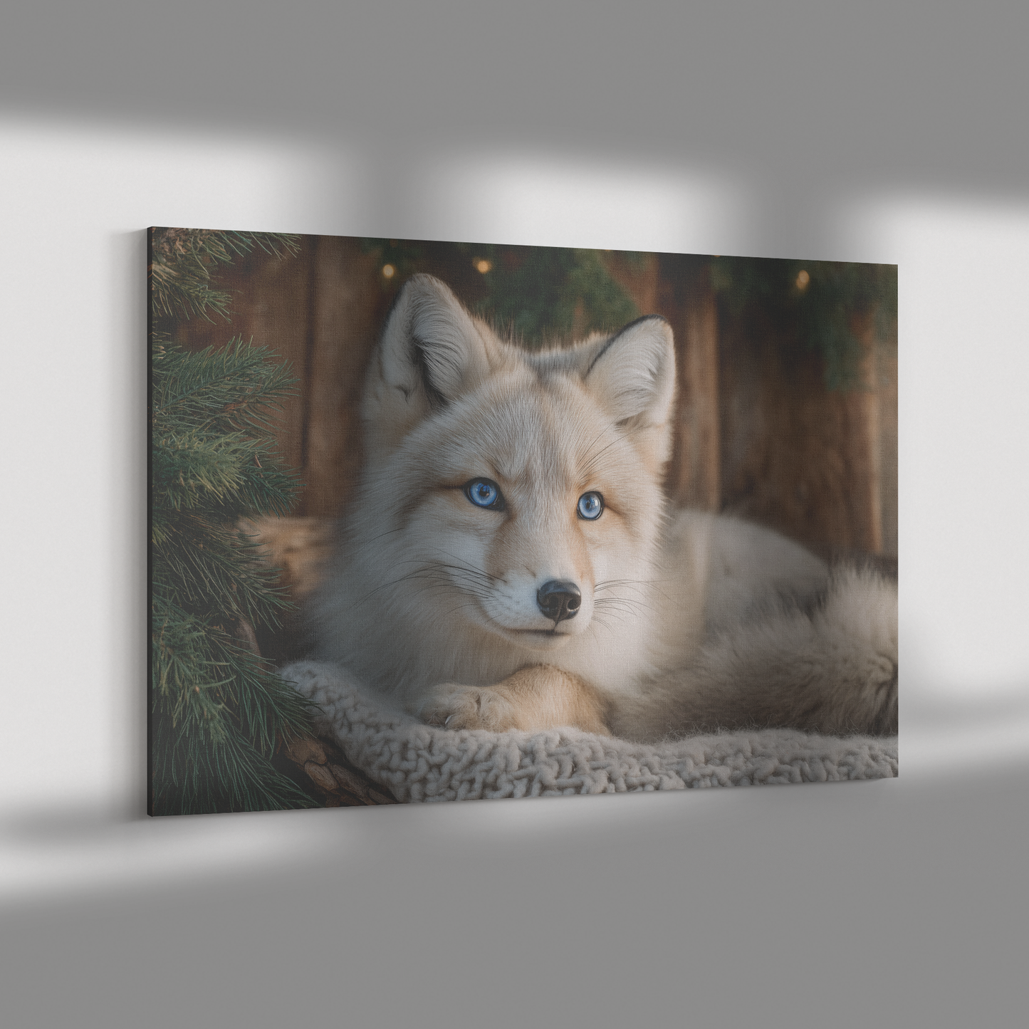 Blue_Eyed_Snow_Fox_Sitting_on_Comfy_Chai_H_Rectangle_Dramatic_Shadow_Mockup.png_15487755