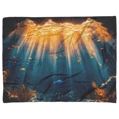 Blue_Tang_Silhouetted_by_Glowing_Underwa_H_Blanket_AS_Flat_Mockup.png