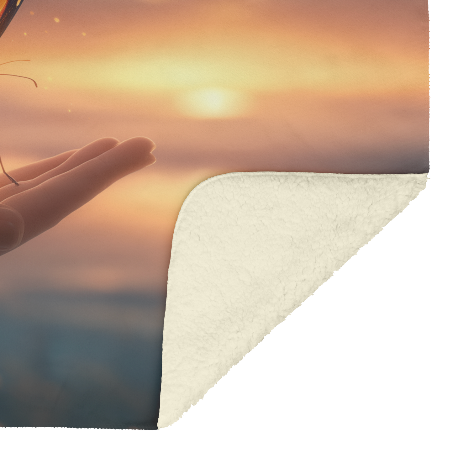 Bright_Butterfly_Resting_On_Hand_Extende_H_Blanket_Sherpa_Mockup.png