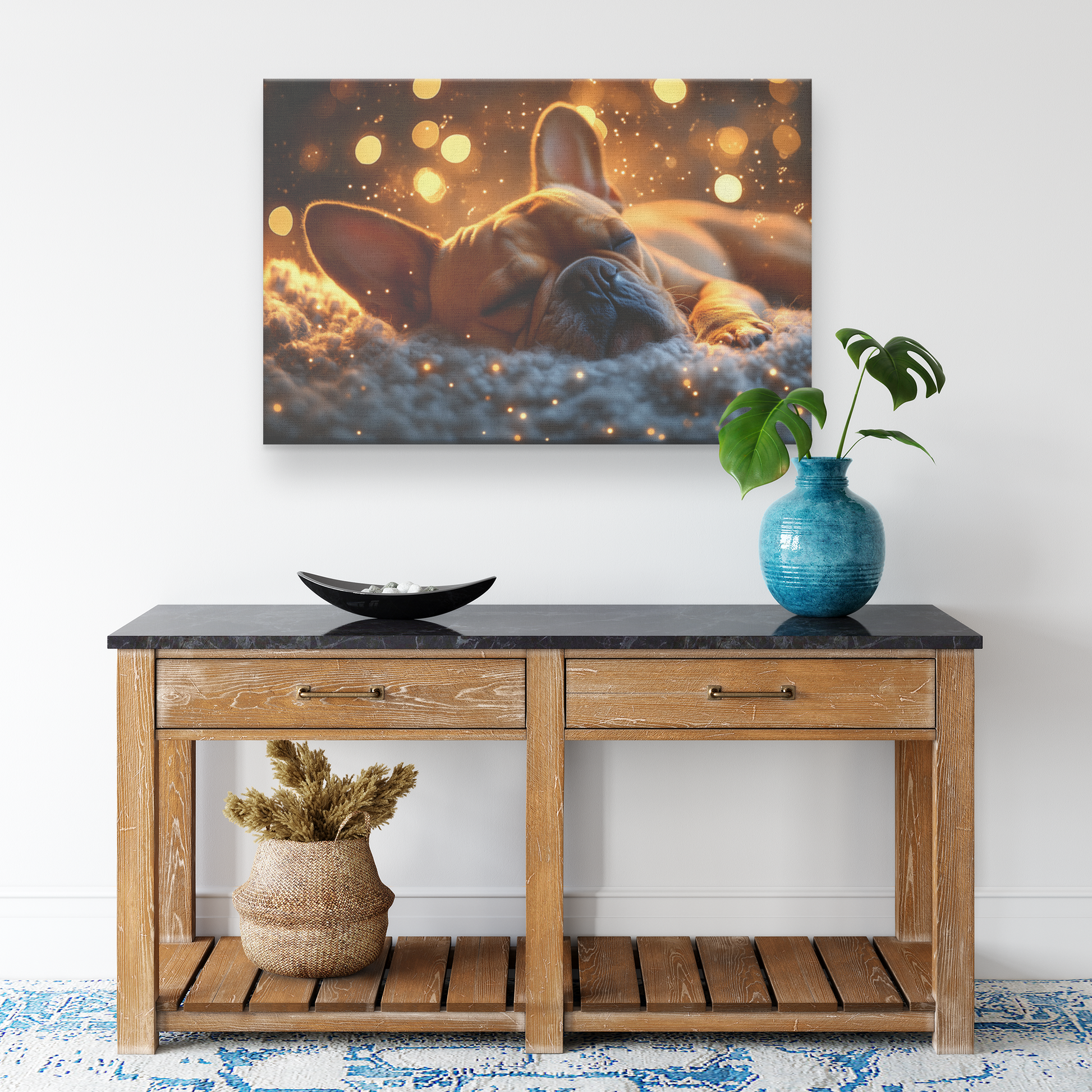 Bulldog_Lying_on_Glowing_Carpet_in_Cozy__H_Rectangle_Smaller_Lifestyle_Mockup.png