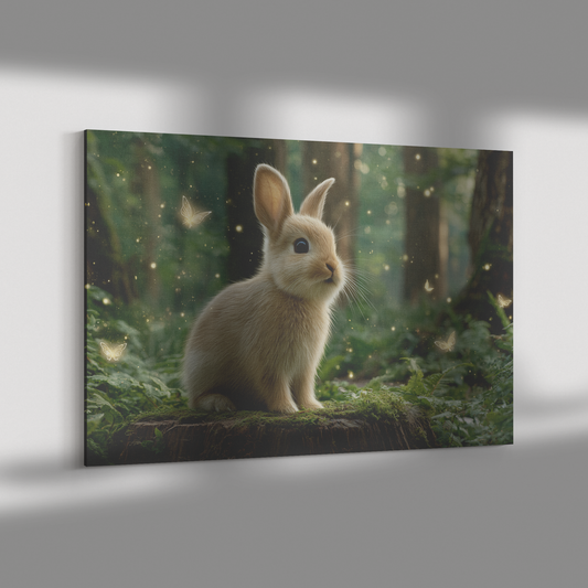 Bunny_Standing_on_Tree_Stump_Surrounded__H_Rectangle_Dramatic_Shadow_Mockup.png_15347121