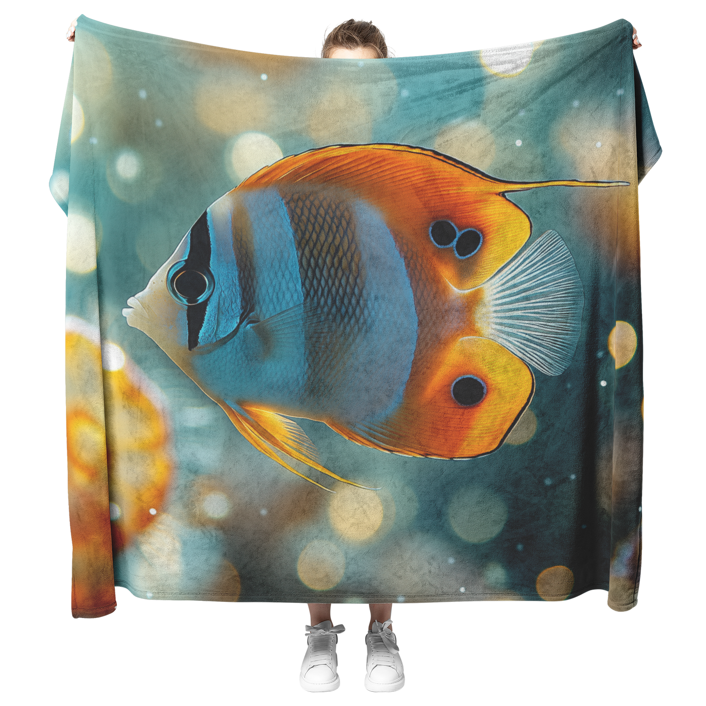 Butterflyfish_Swimming_Beneath_Glowing_J_H_Blanket_Model_Mockup.png