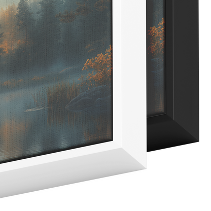 Calm_Forest_Lake_Tall_Pine_Trees_Morning_Framed_Canvas_H_Panoramic_Color_Options_Mockup.png