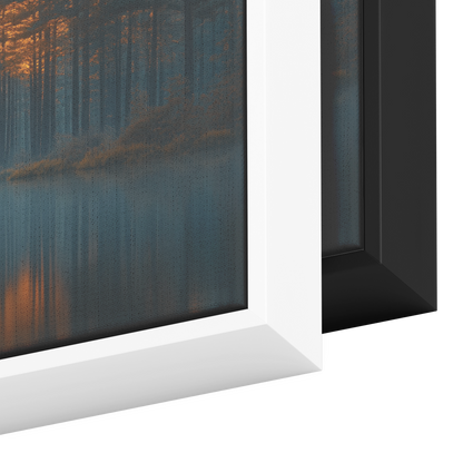 Calm_Forest_Lake_Tall_Pine_Trees_Morning_Framed_Canvas_H_Panoramic_Color_Options_Mockup.png