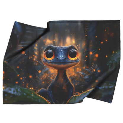 Cartoon_Velociraptor_With_Big_Round_Eyes_H_Blanket_Top_Bottom_Folds_Mockup.png