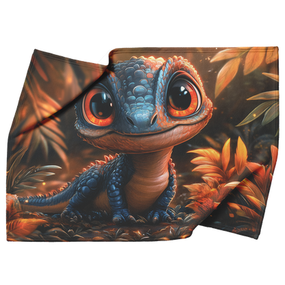 Cartoon_Velociraptor_With_Big_Round_Eyes_H_Blanket_Top_Bottom_Folds_Mockup.png