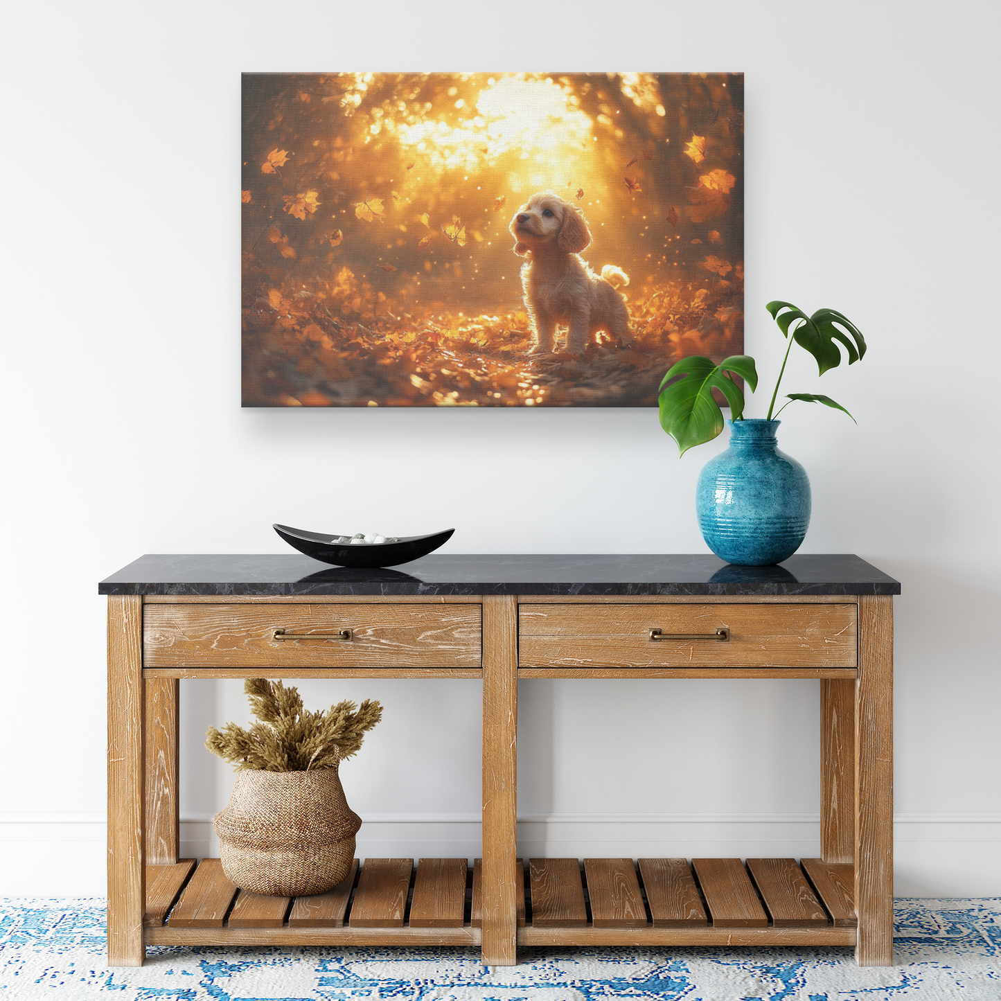 Cocker_Spaniel_Exploring_Glowing_Forest__H_Rectangle_Smaller_Lifestyle_Mockup.png