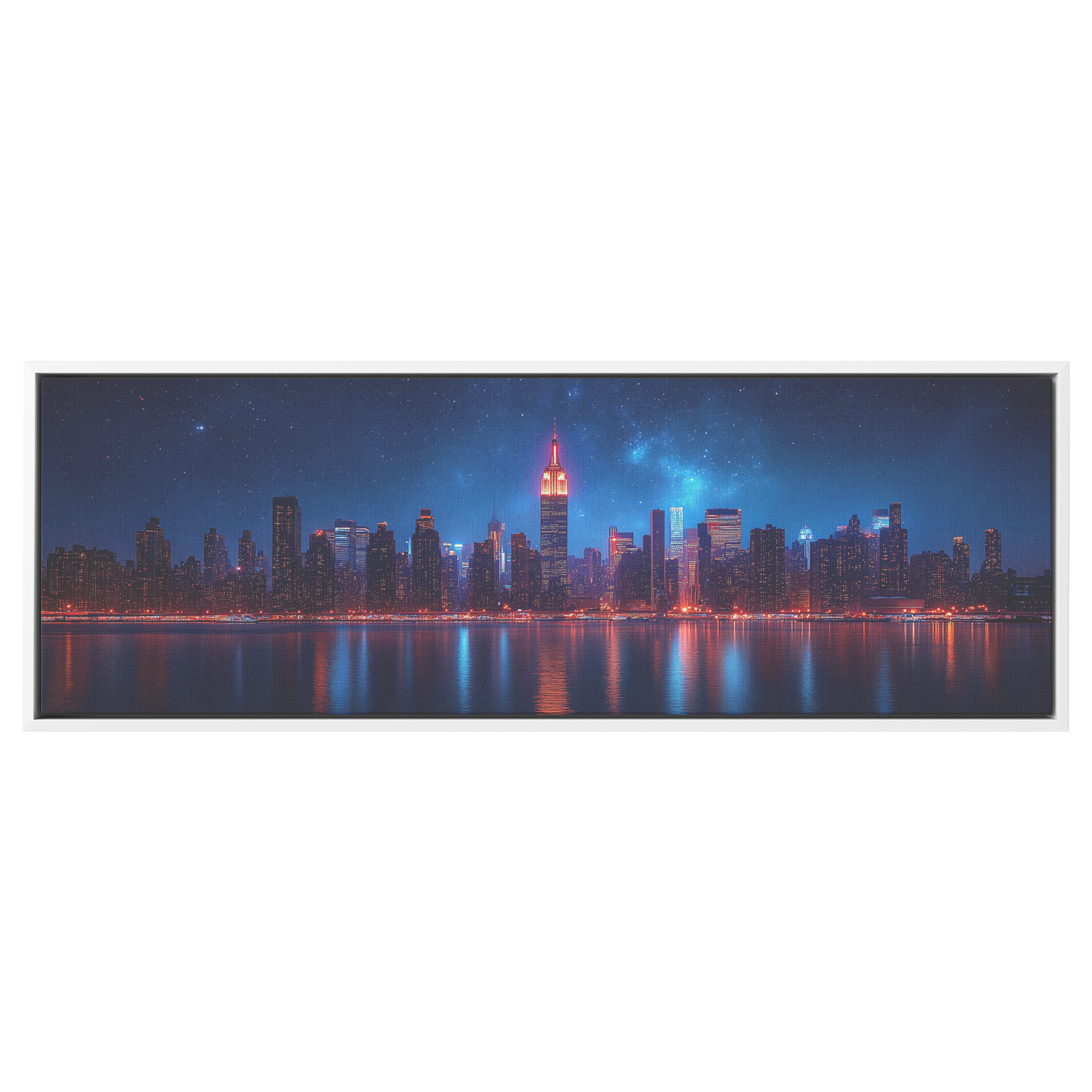 Dazzling_Nighttime_Skyline_of_Dubai_Burj_White_Framed_Canvas_H_Panoramic_Main_Mockup.png