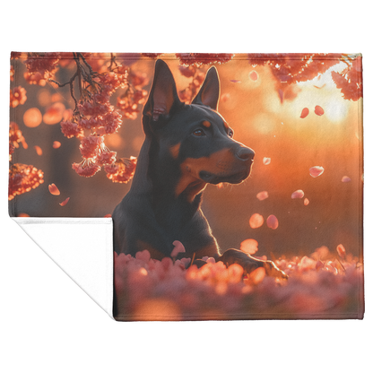 Doberman_Puppy_Under_Cherry_Blossom_Tree_H_Blanket_Flat_Fold_Mockup.png