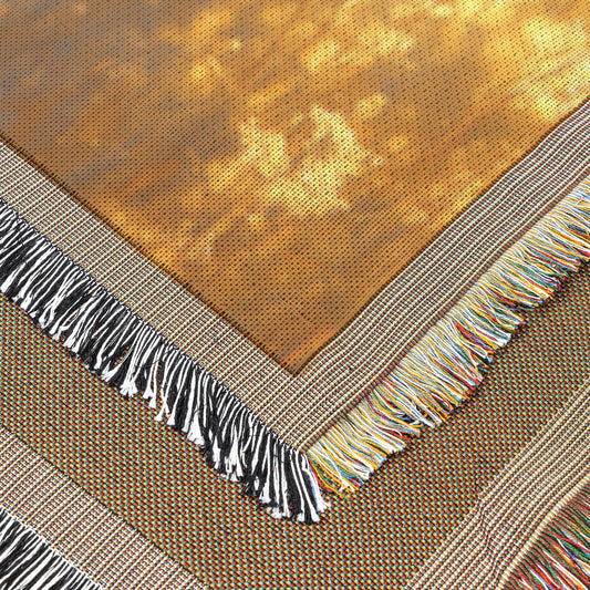 Elegant Kudu Antelope Woven Throw Blanket  Majestic Wildlife Blanket with Golden Savanna Sunset and Vibrant Wildflowers for Nature Lovers  Perfect for Living Room Bedroom or Safari Décor - Awakening Righteousness