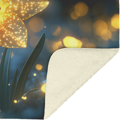 Enchanted_Forest_Glowing_Daffodil_Fleece_H_Blanket_Sherpa_Mockup.png