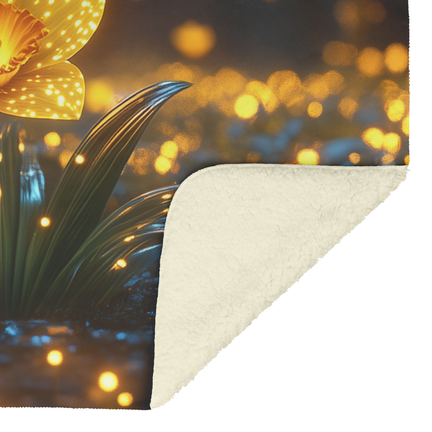Enchanted_Forest_Glowing_Daffodil_Fleece_H_Blanket_Sherpa_Mockup.png