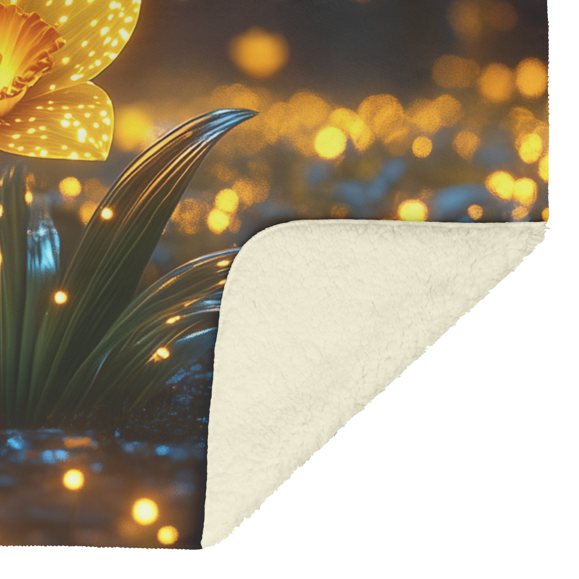 Enchanted_Forest_Glowing_Daffodil_Fleece_H_Blanket_Sherpa_Mockup.png