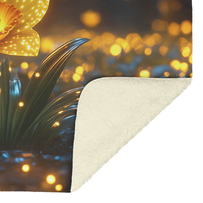 Enchanted_Forest_Glowing_Daffodil_Fleece_H_Blanket_Sherpa_Mockup.png