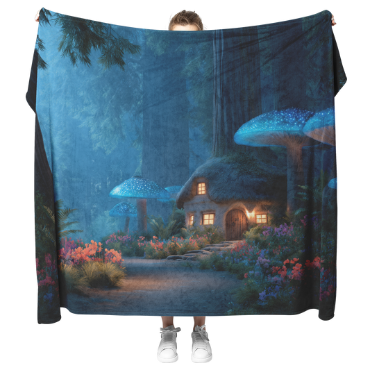 Enchanted_Tree_Stump_Cottage_Surrounded__H_Blanket_Model_Mockup.png_15278856