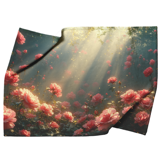 Garden_of_Glowing_Roses_in_Pink_Red_and__H_Blanket_Top_Bottom_Folds_Mockup.png