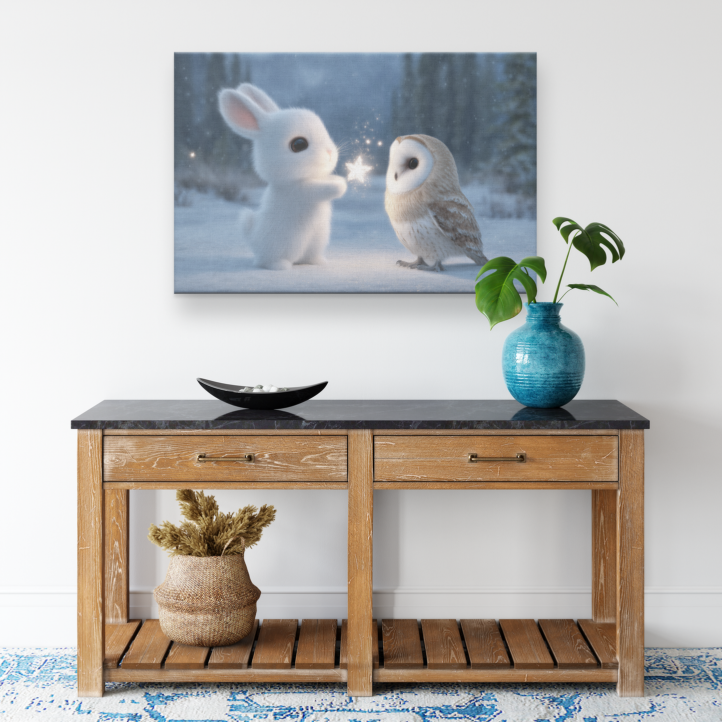 Glowing_Bunny_and_Baby_Owl_Building_Snow_H_Rectangle_Smaller_Lifestyle_Mockup.png_15528071