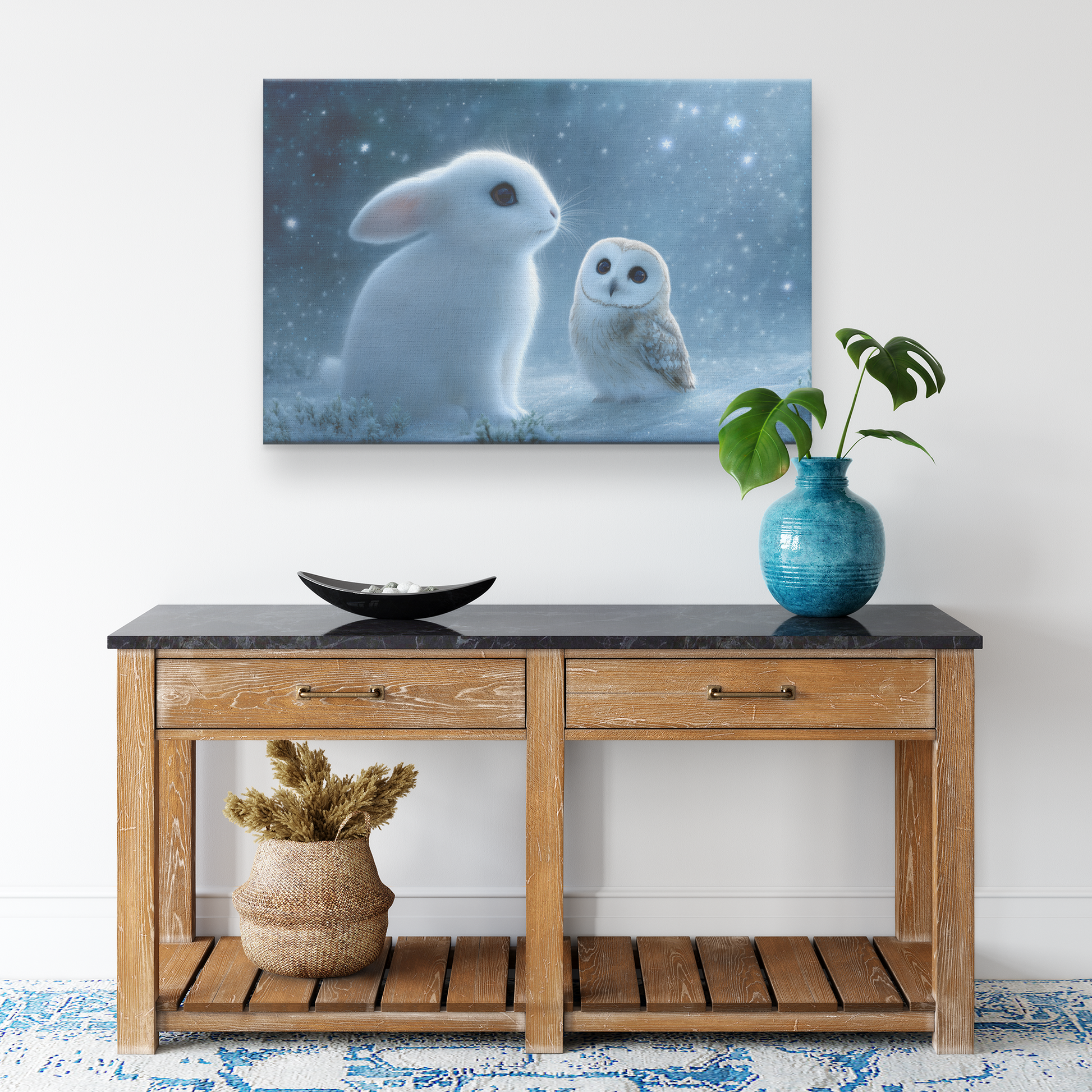 Glowing_Bunny_and_Baby_Owl_Building_Snow_H_Rectangle_Smaller_Lifestyle_Mockup.png_15528065