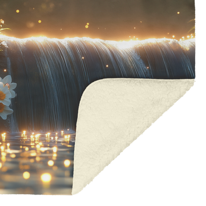 Glowing_Daffodils_by_Waterfall_Fleece_Sh_H_Blanket_Sherpa_Mockup.png