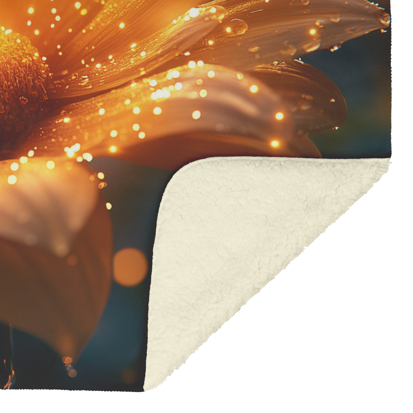 Glowing_Daisy_Covered_in_Morning_Dew_Fle_H_Blanket_Sherpa_Mockup.png