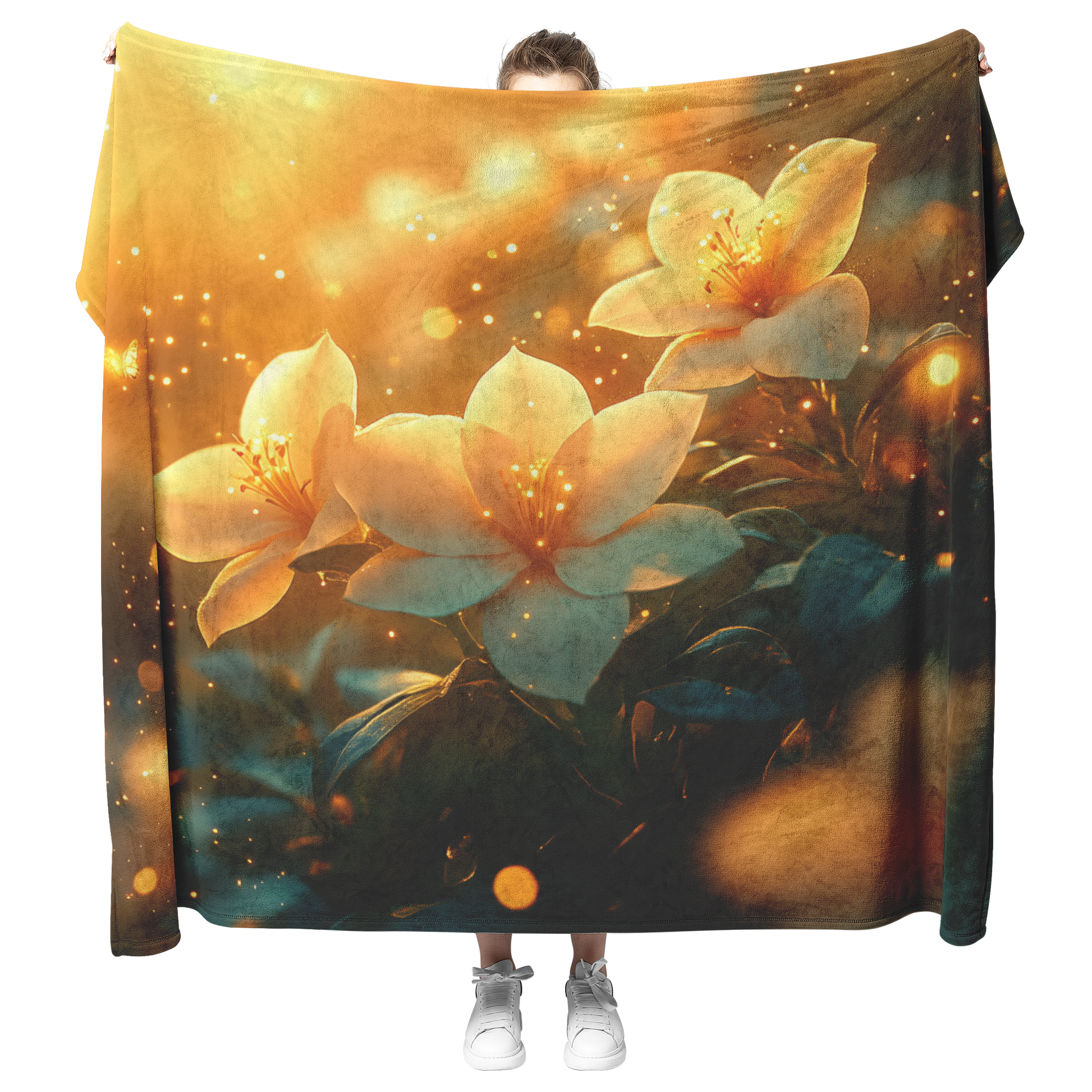 Glowing_Gardenia_Garden_with_Morning_Lig_H_Blanket_Model_Mockup.png