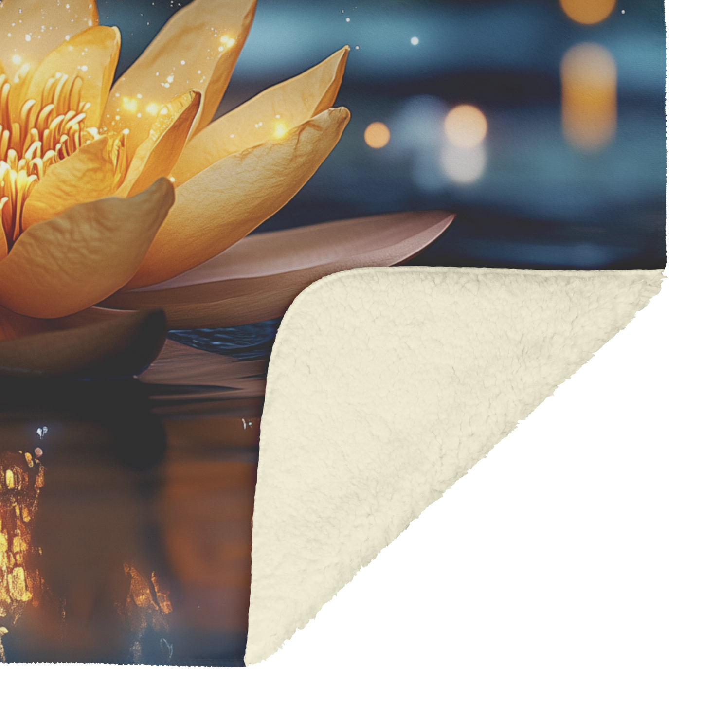 Glowing_Golden_Lotus_with_Moonlight_Ripp_H_Blanket_Sherpa_Mockup.png