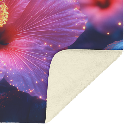 Glowing_Hibiscus_Garden_with_Sparkles_Li_H_Blanket_Sherpa_Mockup.png