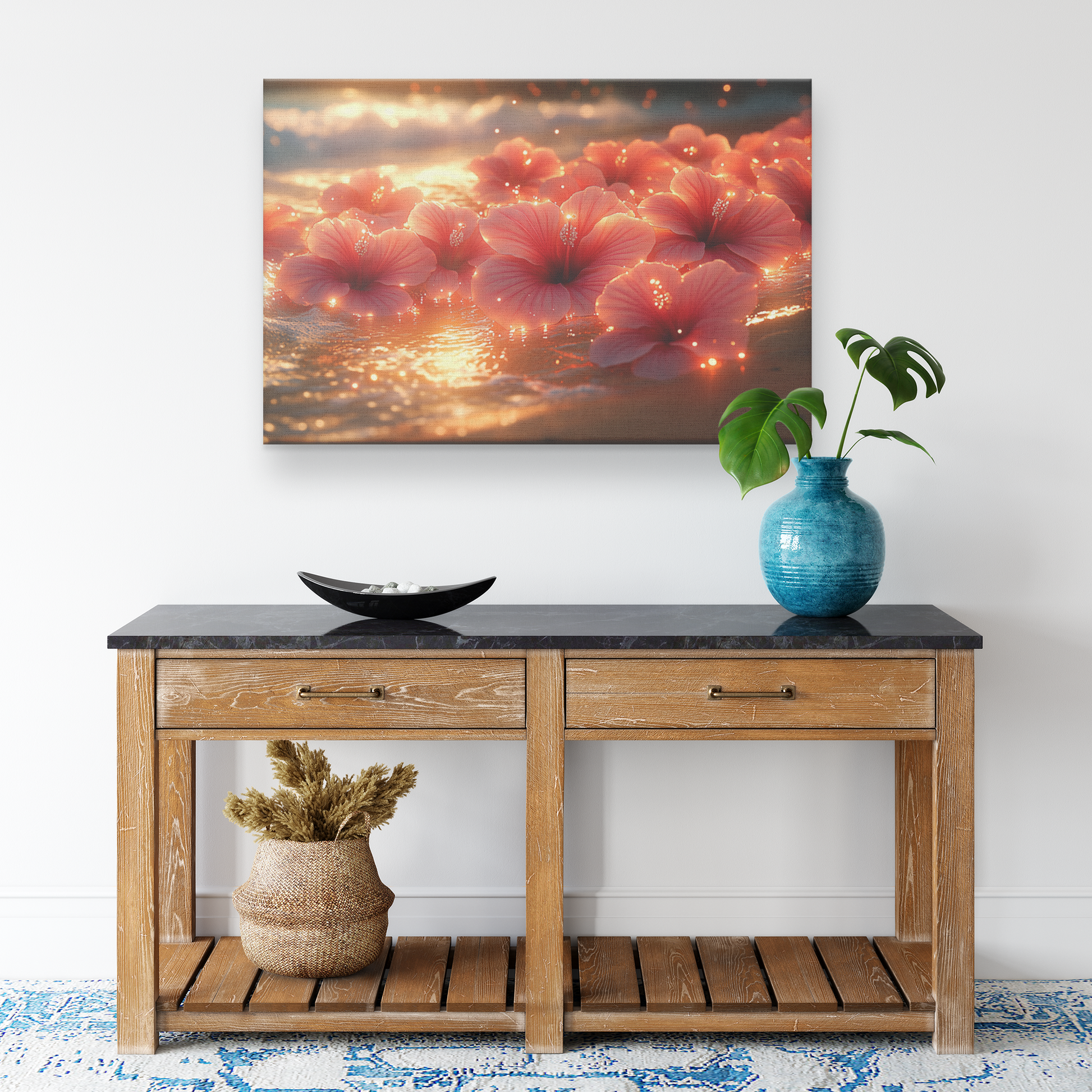 Glowing_Hibiscus_Petals_on_a_Golden_Beac_H_Rectangle_Smaller_Lifestyle_Mockup.png