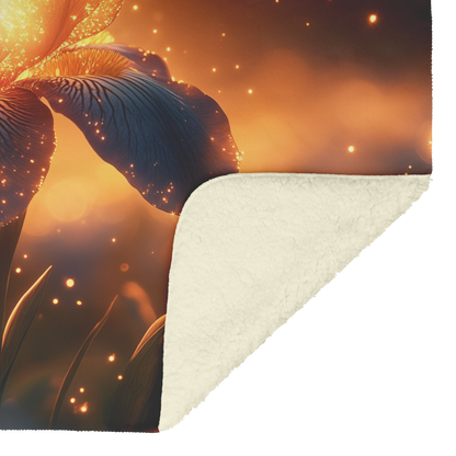 Glowing_Iris_in_Misty_Field_with_Sparkle_H_Blanket_Sherpa_Mockup.png