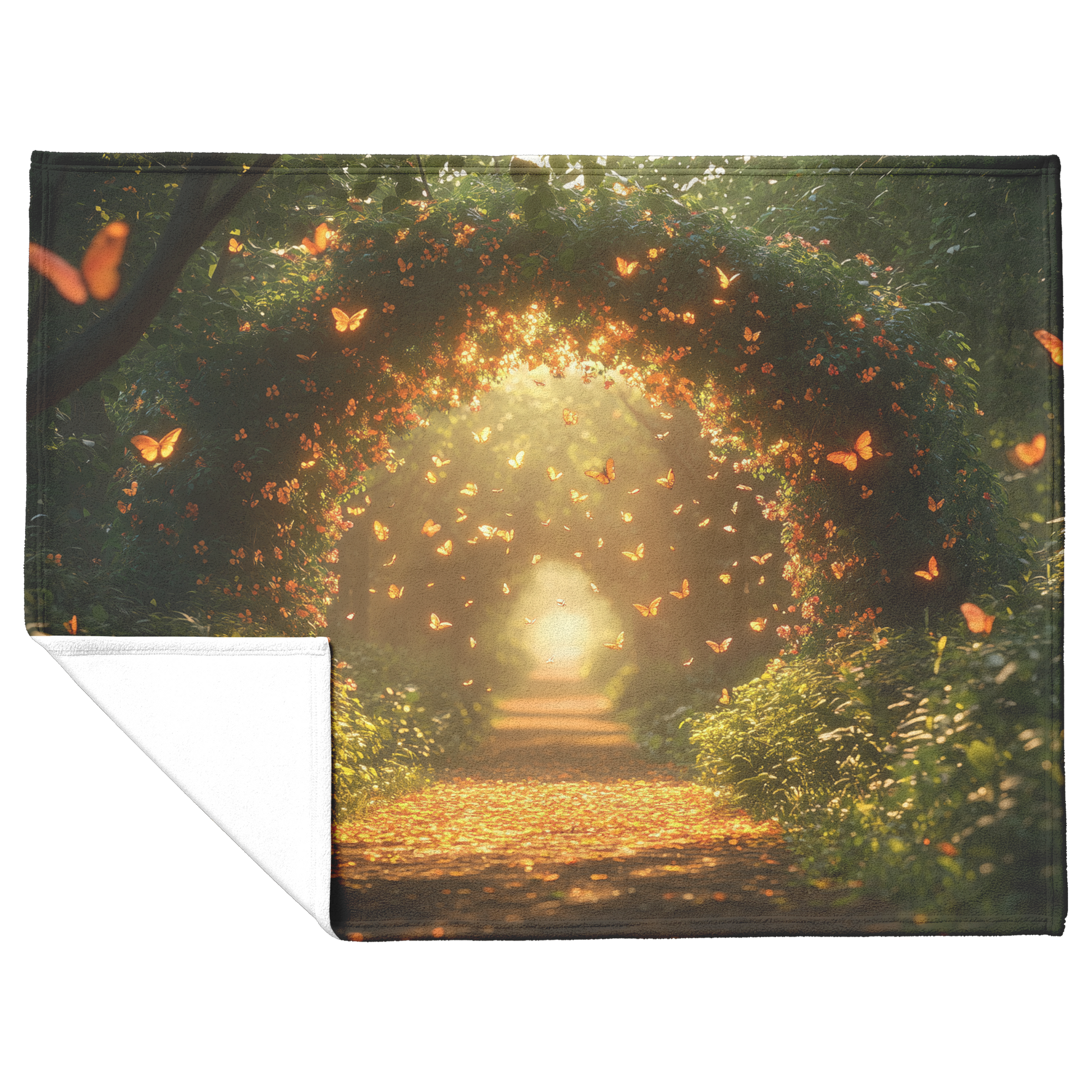 Glowing_Jasmine_Archway_with_Butterflies_H_Blanket_Flat_Fold_Mockup.png