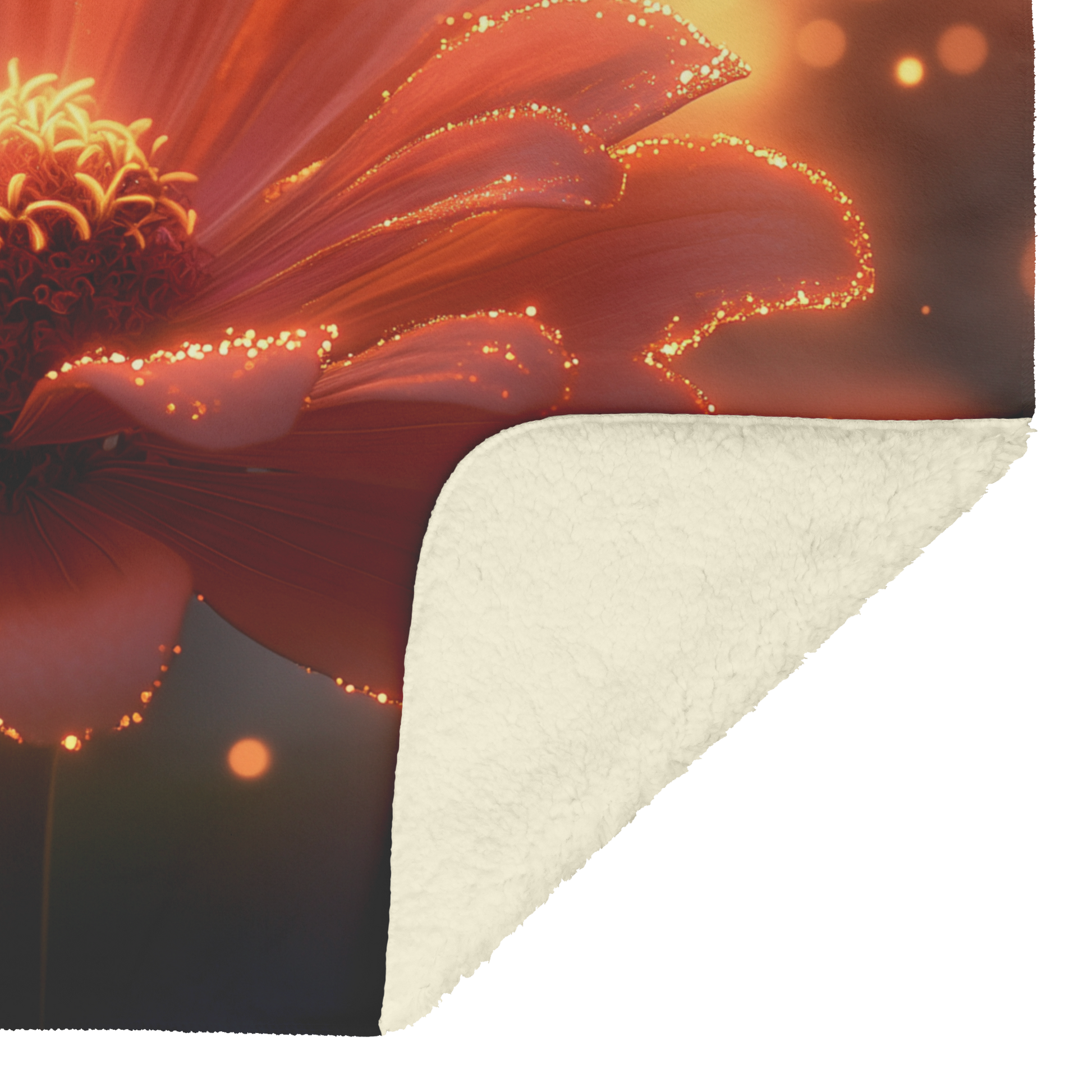 Glowing_Red_Zinnia_with_Golden_Mist_Spar_H_Blanket_Sherpa_Mockup.png
